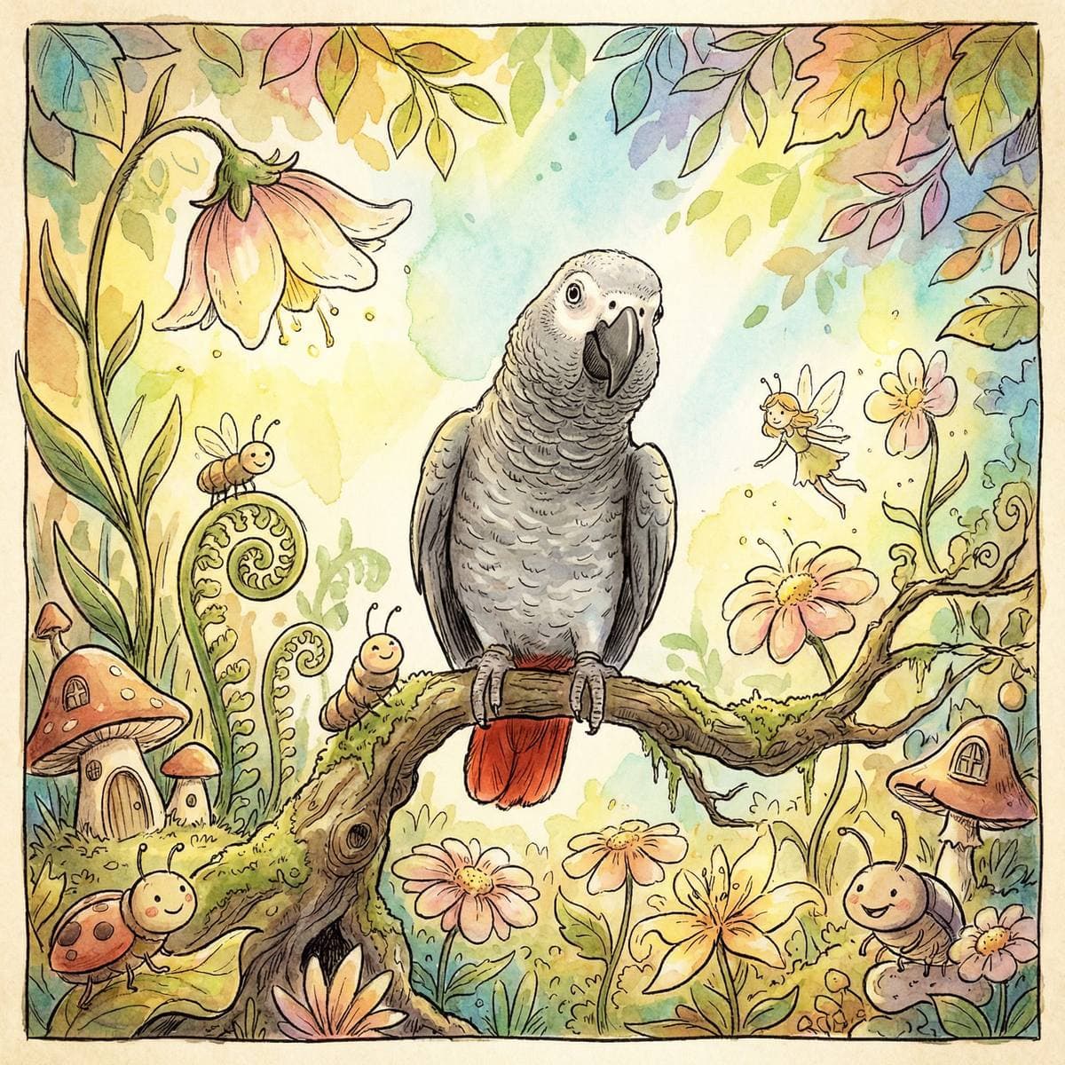 Coastal Bird Wall Art From Your Photos - Storybook style bird portrait