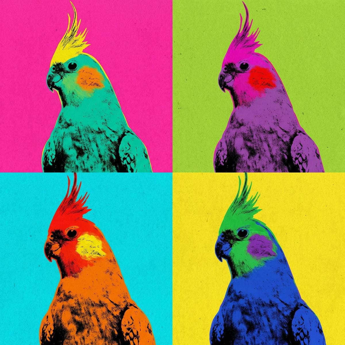 Bird Art Prints From Your Photos - Silkscreen Pop style bird portrait
