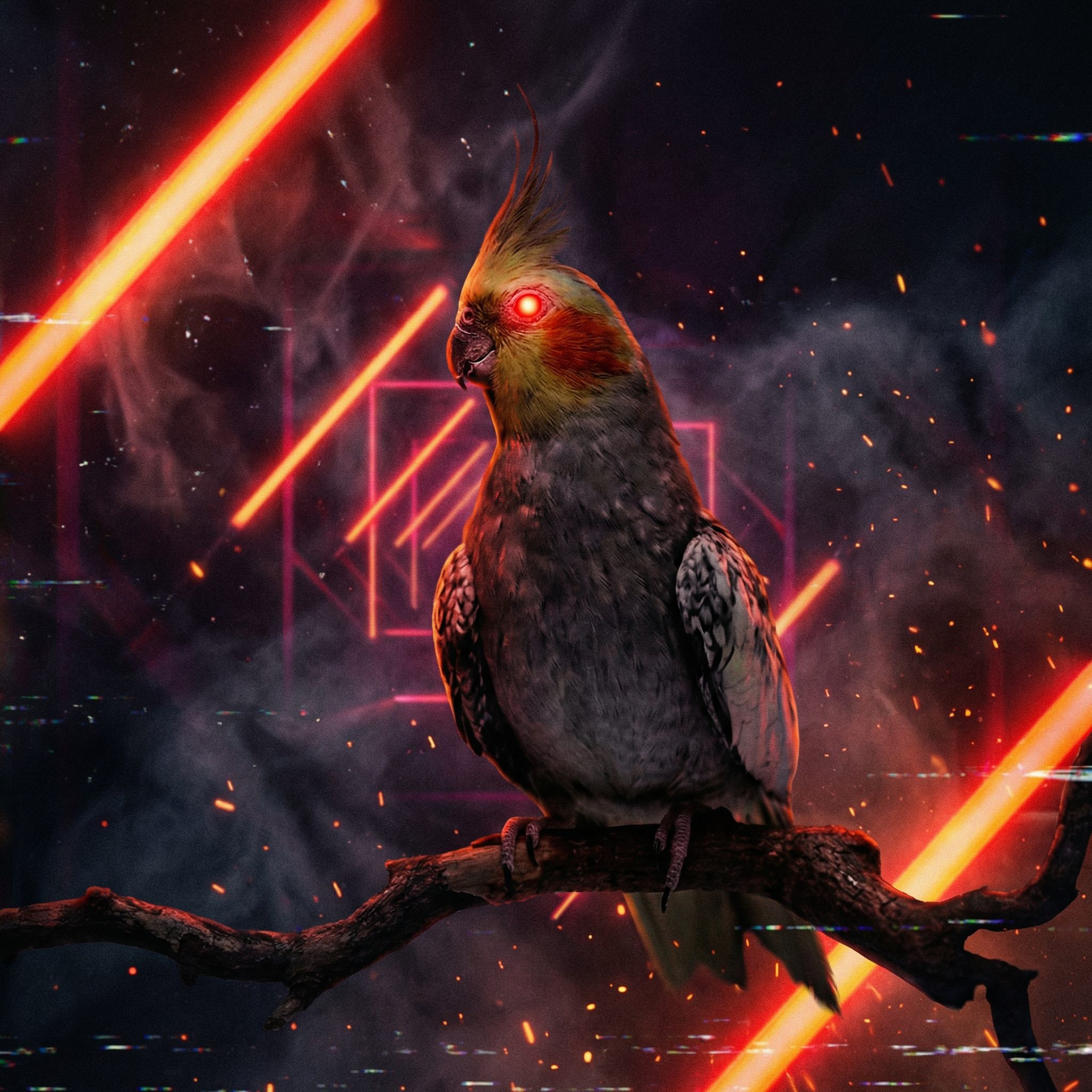 Bird Art AI-generated 80s supernatural portrait of a Bird