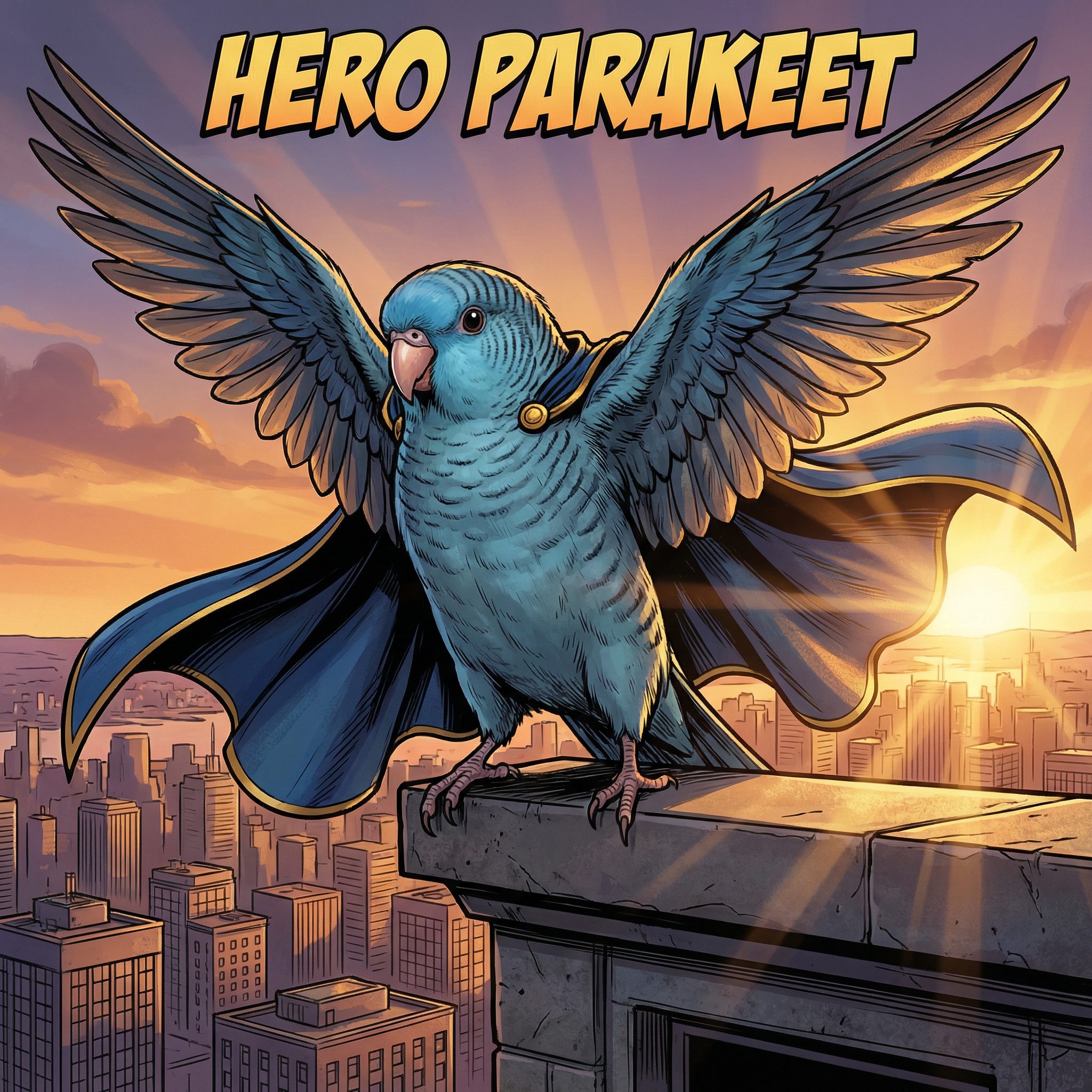 Bird Art AI-generated superhero portrait of a Bird